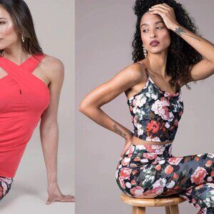 Kiragrace Vintage Floral Set Renew Leggings Grace Crop Top Kira Grace XS Strappy